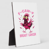 チキンおもしろいF-Caw-F乳がん認識度Vint フォトプラーク (側面)