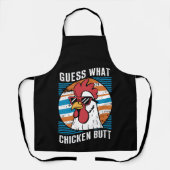 チキンお尻のチキンおもしろい愛好家を推測 エプロン (正面)
