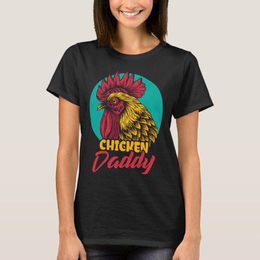 チキンお尻チキンパパ農家 Tシャツ (正面)