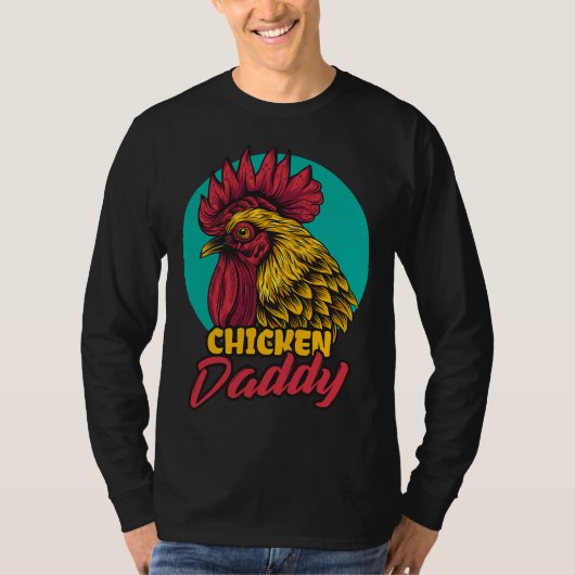 チキンお尻チキンパパ農家 Tシャツ (正面)