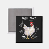 チキンお尻推測鶏の推測 マグネット (正面/裏面)