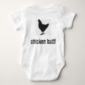 チキンお尻 ベビーボディスーツ (裏面)