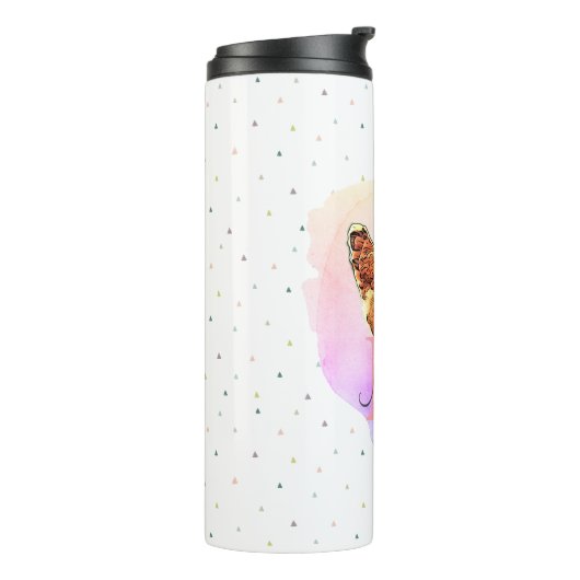 チキンかわいらしファーム動物モノグラム模様 タンブラー (回転左)