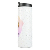 チキンかわいらしファーム動物モノグラム模様 タンブラー (回転右)