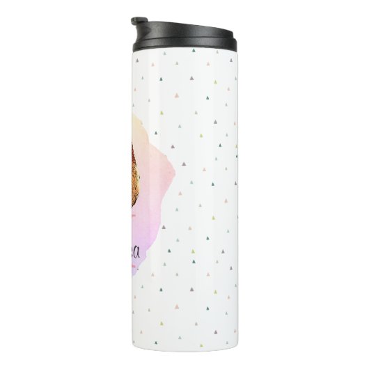 チキンかわいらしファーム動物モノグラム模様 タンブラー (回転右)