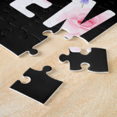 チキンが大好きな女の子、かわいいチキン ジグソーパズル (側面)