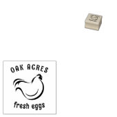 チキンすごいモダンモノグラム卵切手 ラバースタンプ (押印)