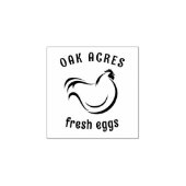 チキンすごいモダンモノグラム卵切手 ラバースタンプ (インプリント)