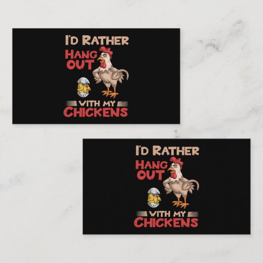 チキンつるの農家Cに気がおもしろい付く 名刺 (正面/裏面)