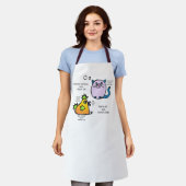 チキンとネコ エプロン (着用した状態)