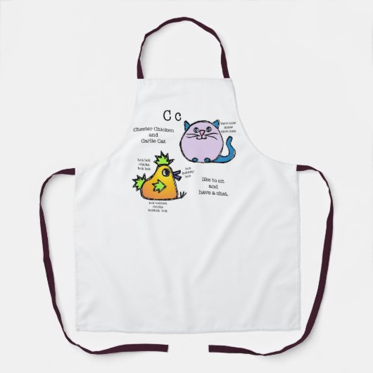 チキンとネコ エプロン (正面)