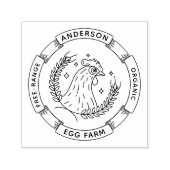 チキンと小麦 |エグモダンファーム小規模企業 セルフインキングスタンプ (デザイン)