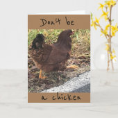 チキンにならないで**60**そう悪くないよ！カード カード (黄色い花)