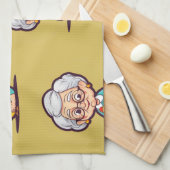 チキンのおばさん キッチンタオル (四つ折り)