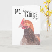 チキンのお父さんの日用カード カード (黄色い花)
