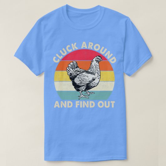 チキンのまわりにを探すおもしろい1 Tシャツ (デザイン正面)