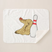 チキンのボーリングとボーリングピン シェルパブランケット (正面(横))