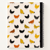 チキンの構成ノートブックのスパイラルワイド罫線 ノートブック (裏面)
