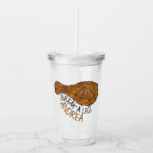 チキンの脚肉炒め演劇部を壊す アクリルタンブラー (正面)