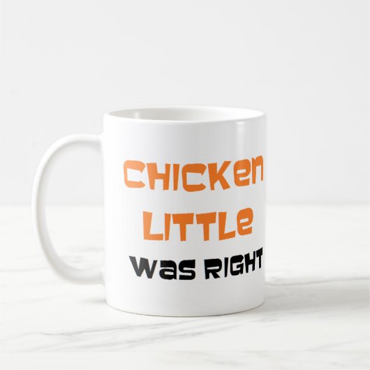 チキンはほとんど正しい コーヒーマグカップ (左)