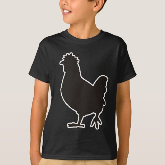 チキンは新しい黒 Tシャツ (正面)