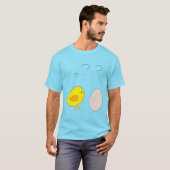 チキンまたは卵かわいい漫画おもしろい復活祭 Tシャツ (正面フル)