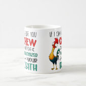 チキンもしかわいいマグカップを噛むおもしろいのが聞こえる コーヒーマグカップ (中央)