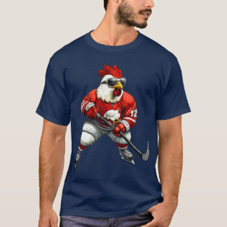 チキンアイスホッケープレーヤーTシャツ Tシャツ