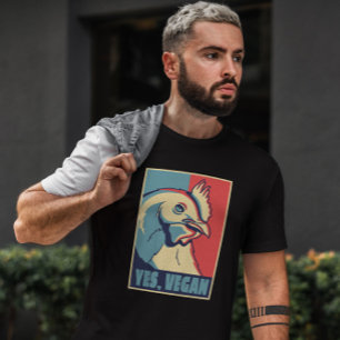 チキンアニマルポスタービーガン Tシャツ
