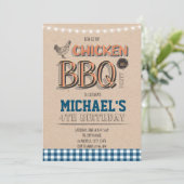 チキンアンドバーベックディナーパーティの招待状 招待状 (スタンド正面)