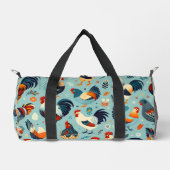 チキンアンドルースターデザイン ダッフルバッグ (正面)