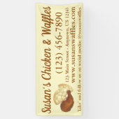 チキンアンドワッフルソウルフードケータリング事業 横断幕 (縦)