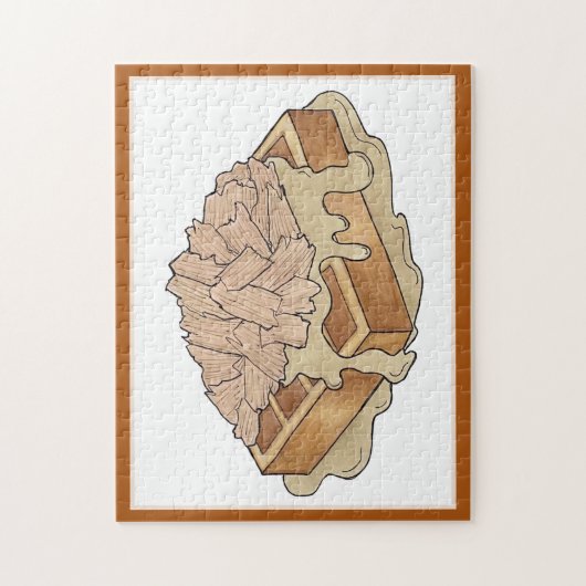 チキンアンドワフルズペンシルバニアオランダアミッシュフード ジグソーパズル (縦)