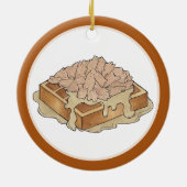 チキンアンドワフルズペンシルバニアオランダアミッシュフード セラミックオーナメント (裏面)