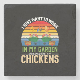 チキンアートと私の鶏との二日酔い ストーンコースター