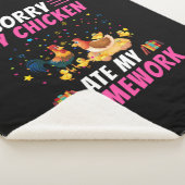 チキンアート私のチ食べキンの宿題 シェルパブランケット (3/4)