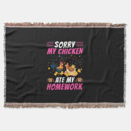 チキンアート私のチ食べキンの宿題 スローブランケット
