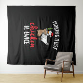 チキンイットツーチキンおもしろいクリスマスデザイン タペストリー (インサイチュ(横))