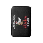 チキンイットツーチキンおもしろいクリスマスデザイン バスマット (正面縦)