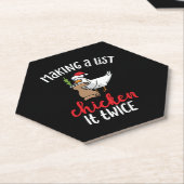 チキンイットツーチキンおもしろいクリスマスデザイン ペーパーコースター (アングル)