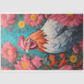 チキンインフラワーズ2 Decopage紙 薄葉紙 (正面)