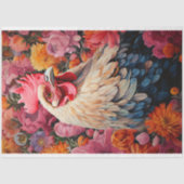 チキンインフラワーズ4デクページ紙 薄葉紙 (正面)