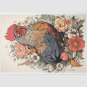 チキンインフラワーズ5デクページ紙 薄葉紙 (正面)