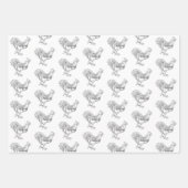 チキンインペン&インク ラッピングペーパーシート (正面)