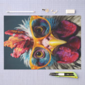 チキンインレッドグラスWackadodleデカップルデコページ 薄葉紙 (クラフト)