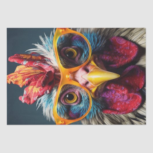 チキンインレッドグラスWackadodleデカップルデコページ 薄葉紙 (正面)