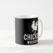 チキンウィスパーおもしろいラーファームチキン顔農業 コーヒーマグカップ (正面右)