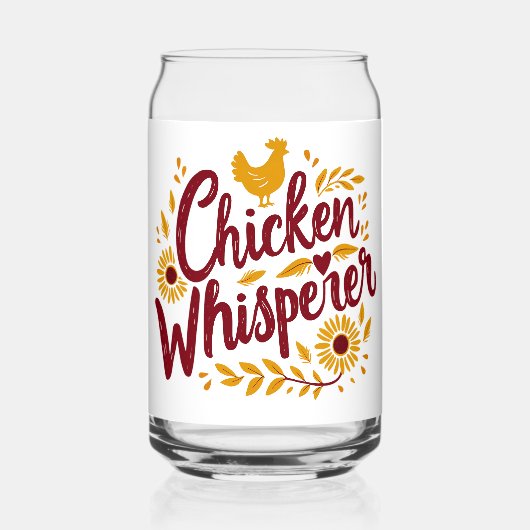 チキンウィスパーラファームハウス素朴コテージコア ガラス缶 (裏面)