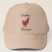 チキンウィスパーラーヘンウォーターおもしろい色ユーモアのある キャップ (正面)