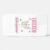 チキンウィスパー女の子チキンおもしろい恋人F Case-Mate iPhoneケース (裏面 (横))